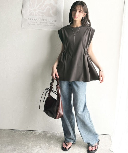 simple　FENNEL　異素材ミックス 切替ドッキングダウンベスト simple FENNEL 異素材ミックス 切替ドッキングダウンベスト