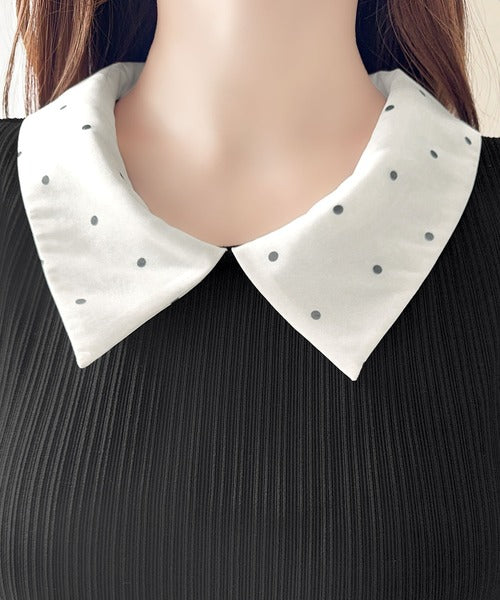 mily bilet】待望の半袖ver.登場！ドット柄配色切り替えドッキング