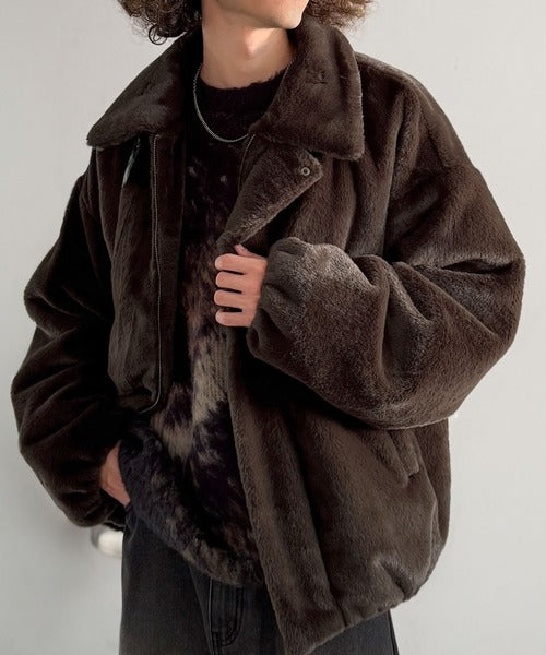 Classical Origin】「3wayアレンジ可能。」ベルト襟フェイクファー素材