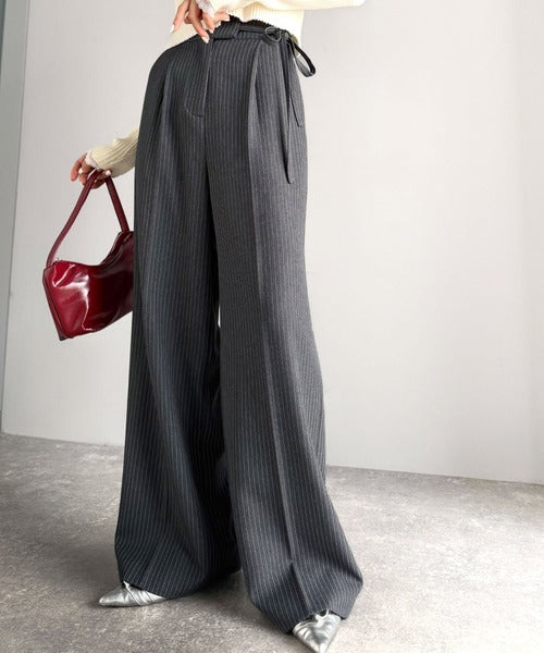 ORIMI,24AW ラメ入り　パーフェクトスラックス mily bilet】キレイ目ガーリーの大定番◎コーデに映えるこっくりカラー