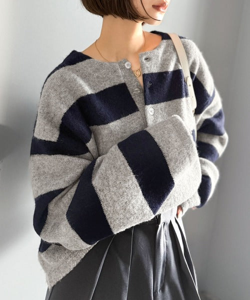 JaVaジャバコラボ》ボーダー＆無地で大人女子のリアルバイ◎ヘンリー