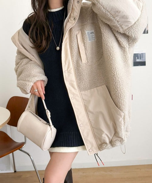 JaVaジャバ コラボ》【family+】ゆるニットであざと感。重ね着風
