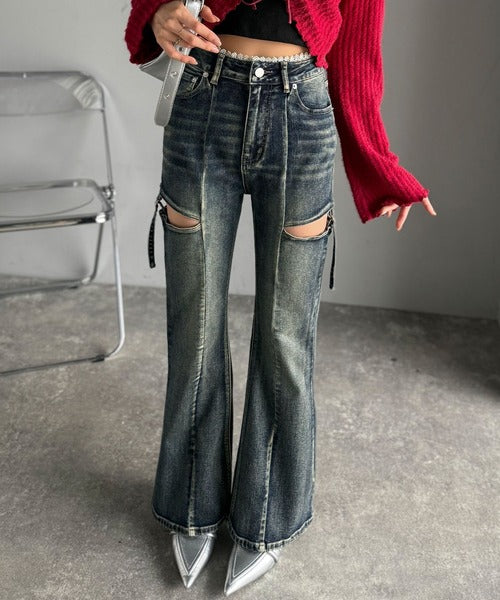 mily bilet】ヘルシーに肌魅せ美脚。ウエストピコレースカットアウト