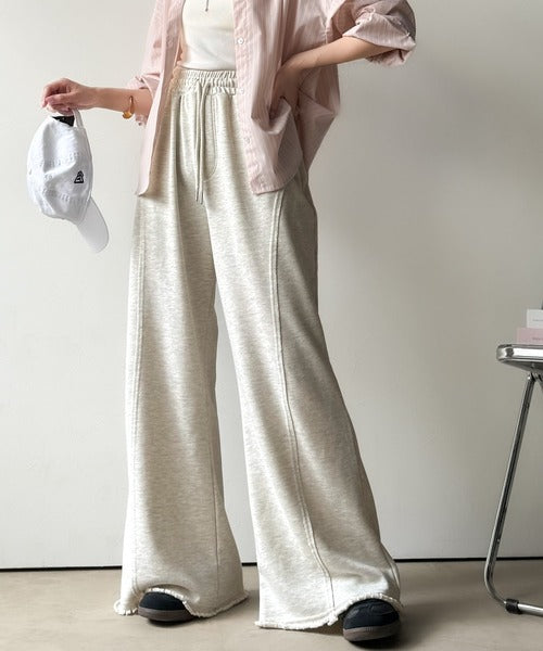 JaVaジャバコラボ》ディティールで差が付く。裾クラッシュ裏毛美脚