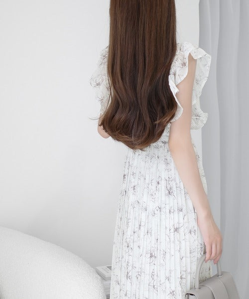 mily bilet】ふんわり揺れる可愛さ。プリーツ加工シアーフリル