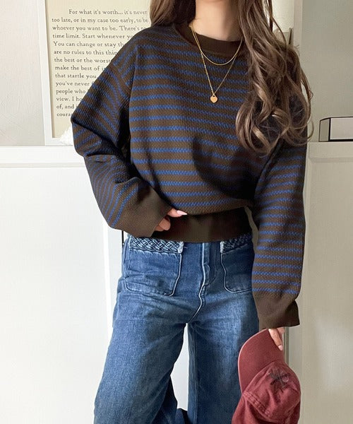 立体感のある太リブで上品映え。太リブニット ce1260442 – Classical Elf