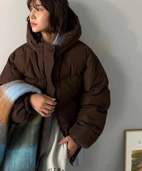 VALENTINO コート JaVa ジャバコラボ》ぬくぬく暖か！ショート丈フード付き中綿フェイク