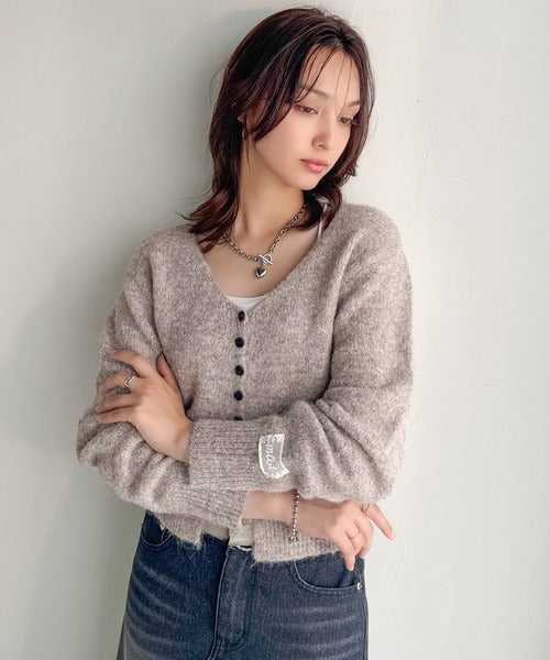 mily bilet】愛らしさ100％。レースネーム付きくるみボタンミックス