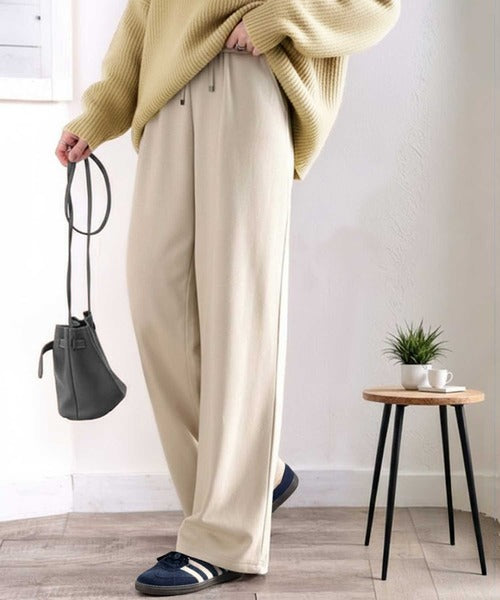 ＋3度に包まれて。暖かコットンイージーフレアパンツ ce0970081