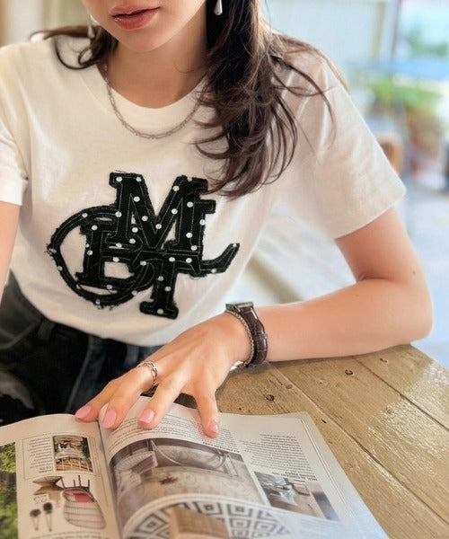 mily bilet】遊び心を忍ばせておしゃれを一新。デニムフリンジワッペン