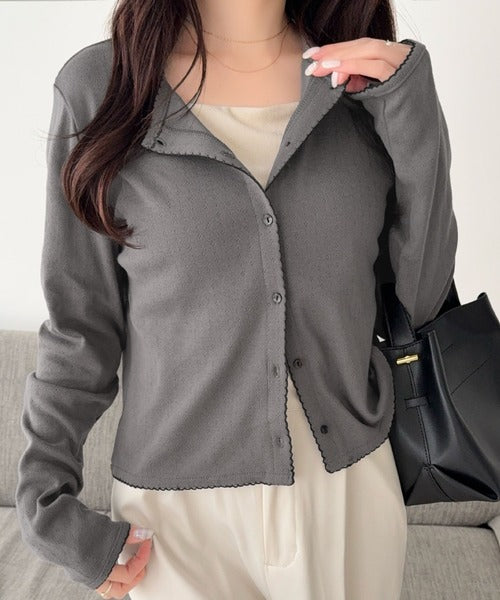 mily bilet】ピコレースで甘さをひとさじ♪パターンメッシュヘンリー