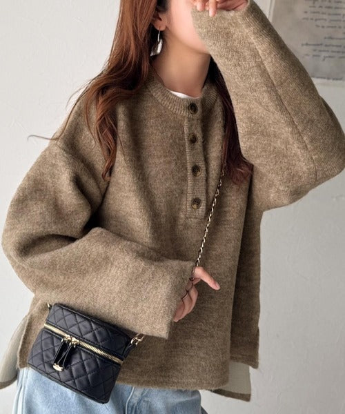 自然な華奢見え。さりげない配色でこなれ感を演出♪ダブルフェイス素材