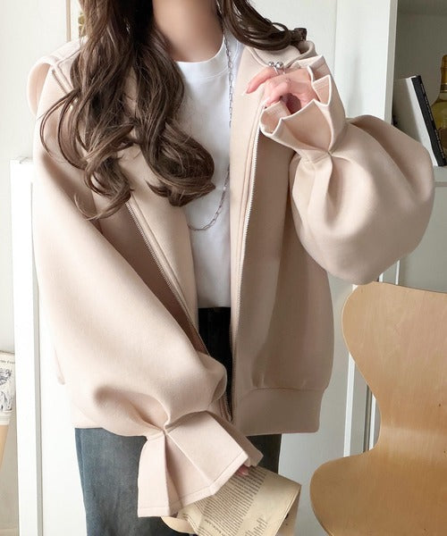 ふんわり、ゆったり、袖にキュン♪ダブルジップキャンディスリーブ