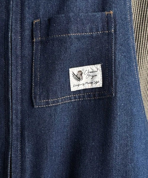 Classical Origin】Front-Zip Loose Overalls／フロントジップ仕様