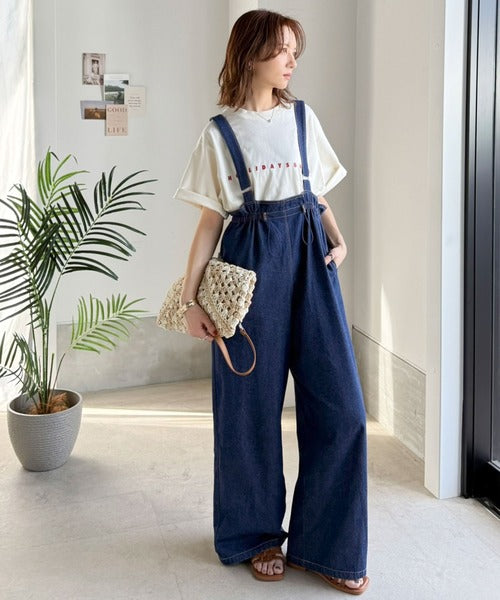 ❤️CHECK&COFFEE デニムサロペット デニムサロペット – &DROBE (アンドローブ)