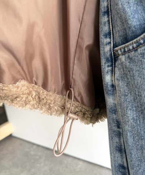 ぎゅっと、抱きしめたくなる。裾ドロストプードル風ファーブルゾン