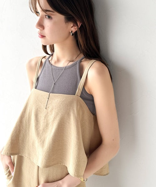 CAVORI 完売品 Jasmine Tops アイボリー セール】【Jasmine】胸あきデザインリブ編みトップス（ニット