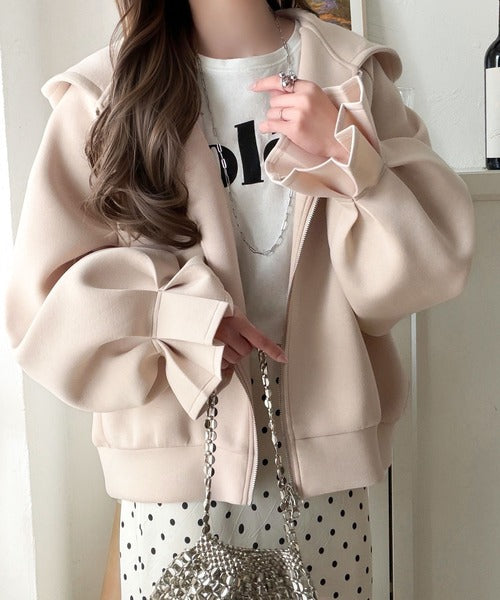 ふんわり、ゆったり、袖にキュン♪ダブルジップキャンディスリーブ
