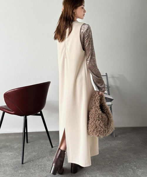 肉厚素材が気になるスタイルをカバー♪前後2wayダンボールハーフジップ