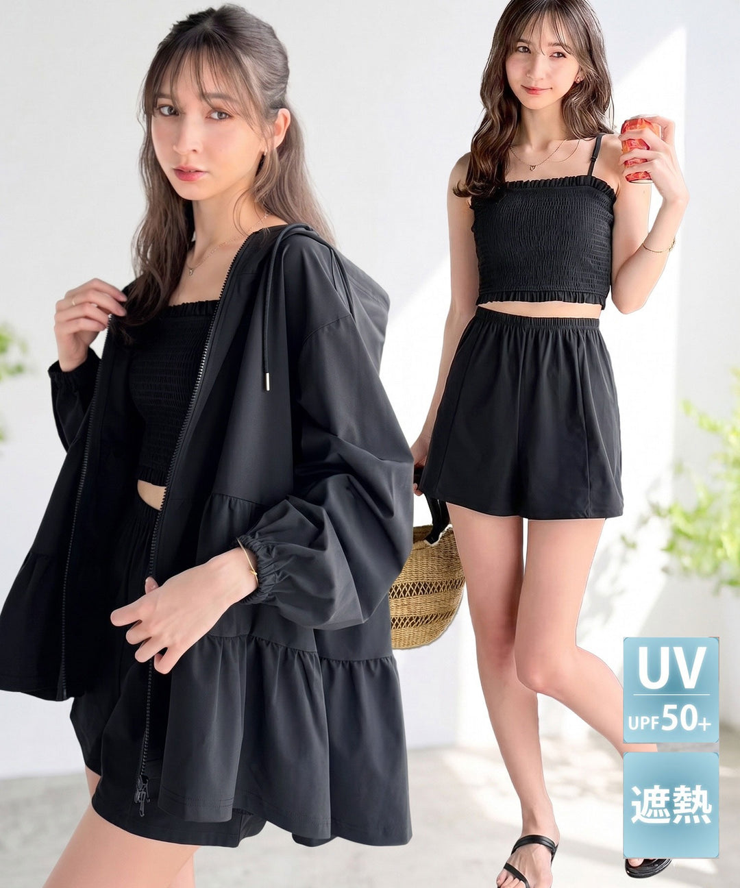 ★極美品★ ゴッドセレクションXXX ラッシュガード　Lサイズ　未使用品 接触冷感・UVカット・UPF50＋・遮熱機能付き】ひらりと隠して