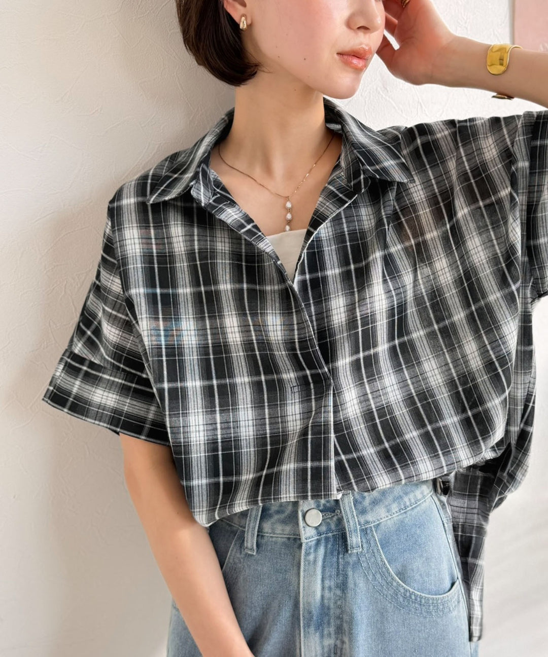 JaVaジャバコラボ》涼しげに、女っぽく。シアーオーバーサイズ