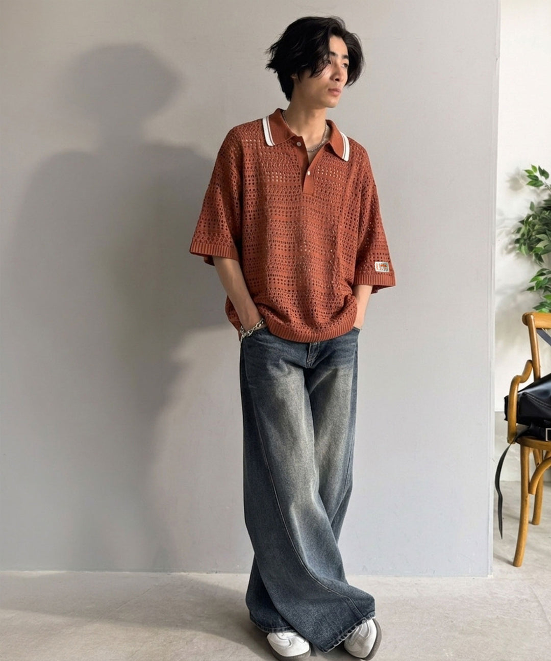 JaVaジャバコラボ》レトロ〝っぽい〟がちょうどいい。メッシュ編地柄