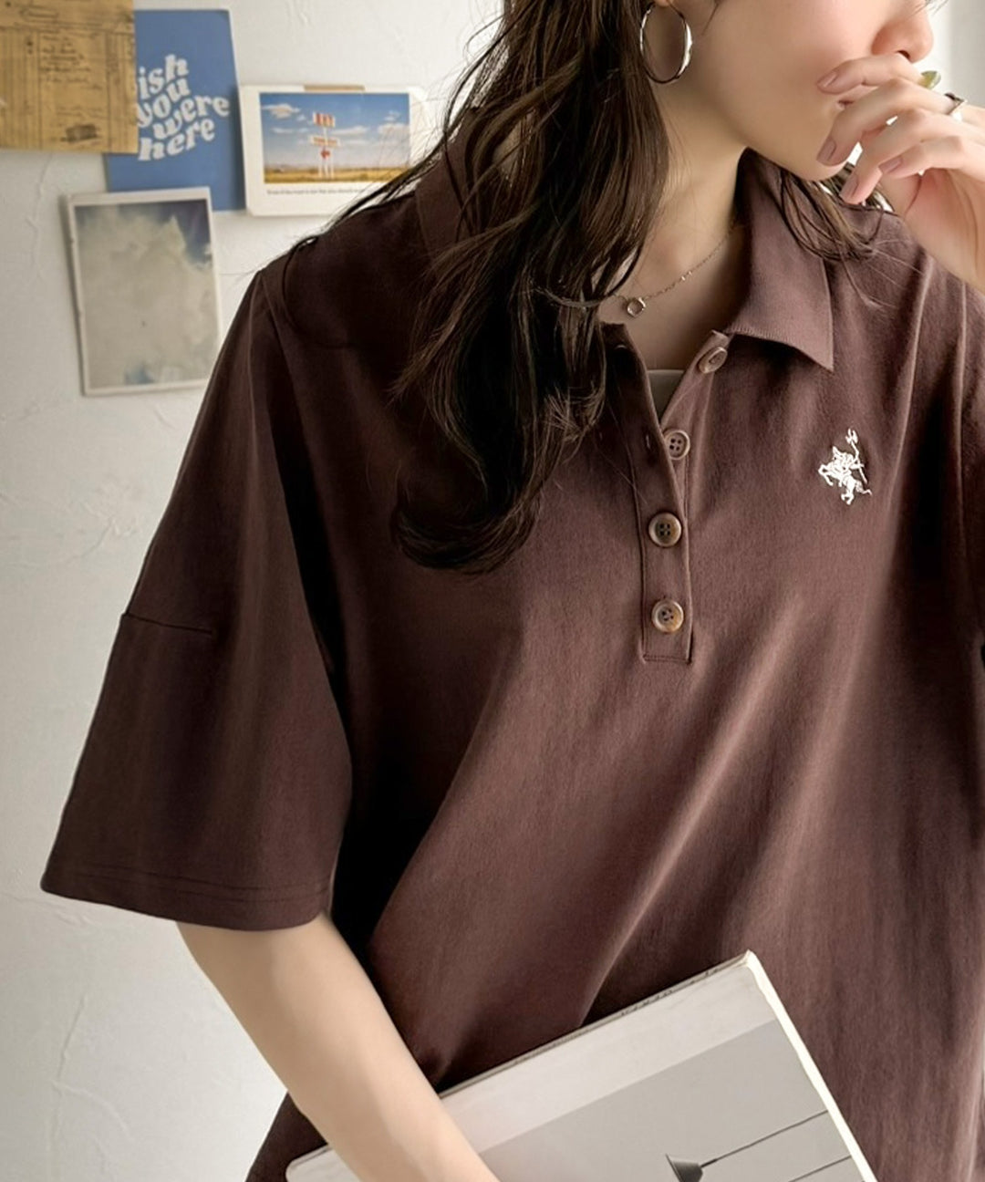 さらっと涼しい大人ポロ。大人のきれい見え◎イージーケアワンポイント