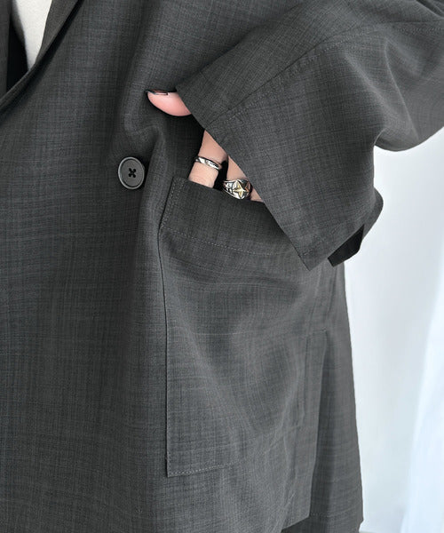 抜け感がほどよい◎麻調シアー素材ドルマンスリーブオーバーサイズ