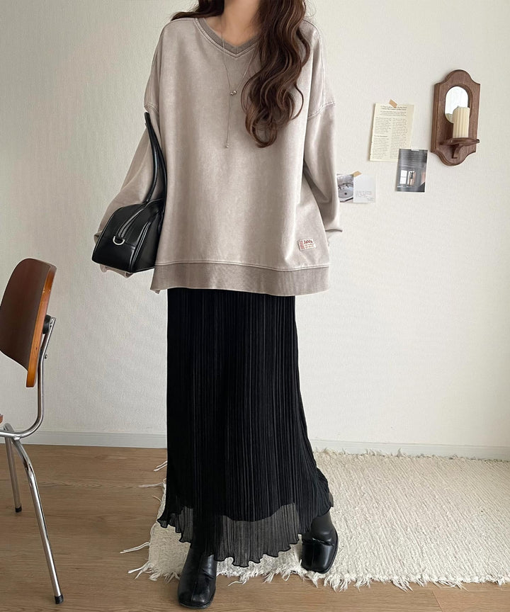 コットン100%、ヴィンテージライクな質感でトレンド感をプラス