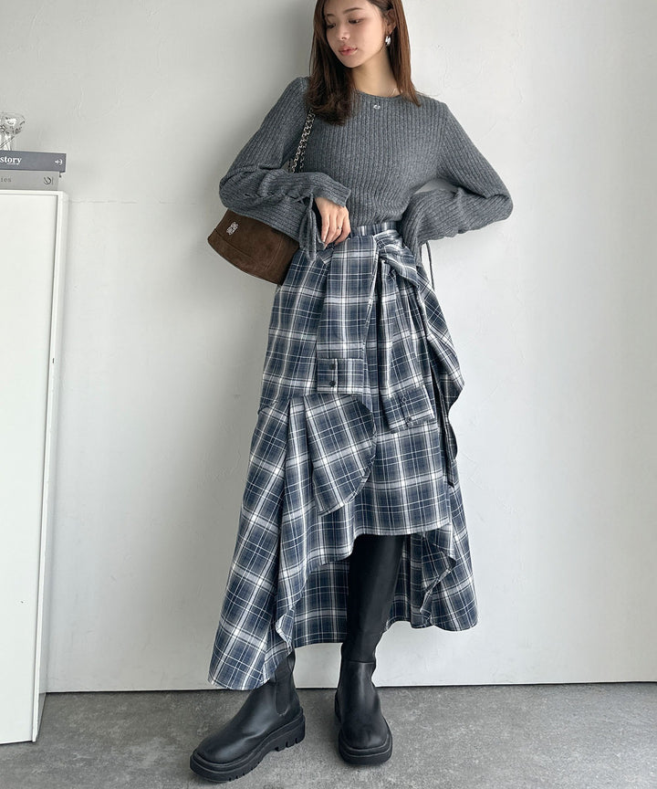 mily bilet】旬のレイヤード風スタイルが楽しめる！シャツ巻き風