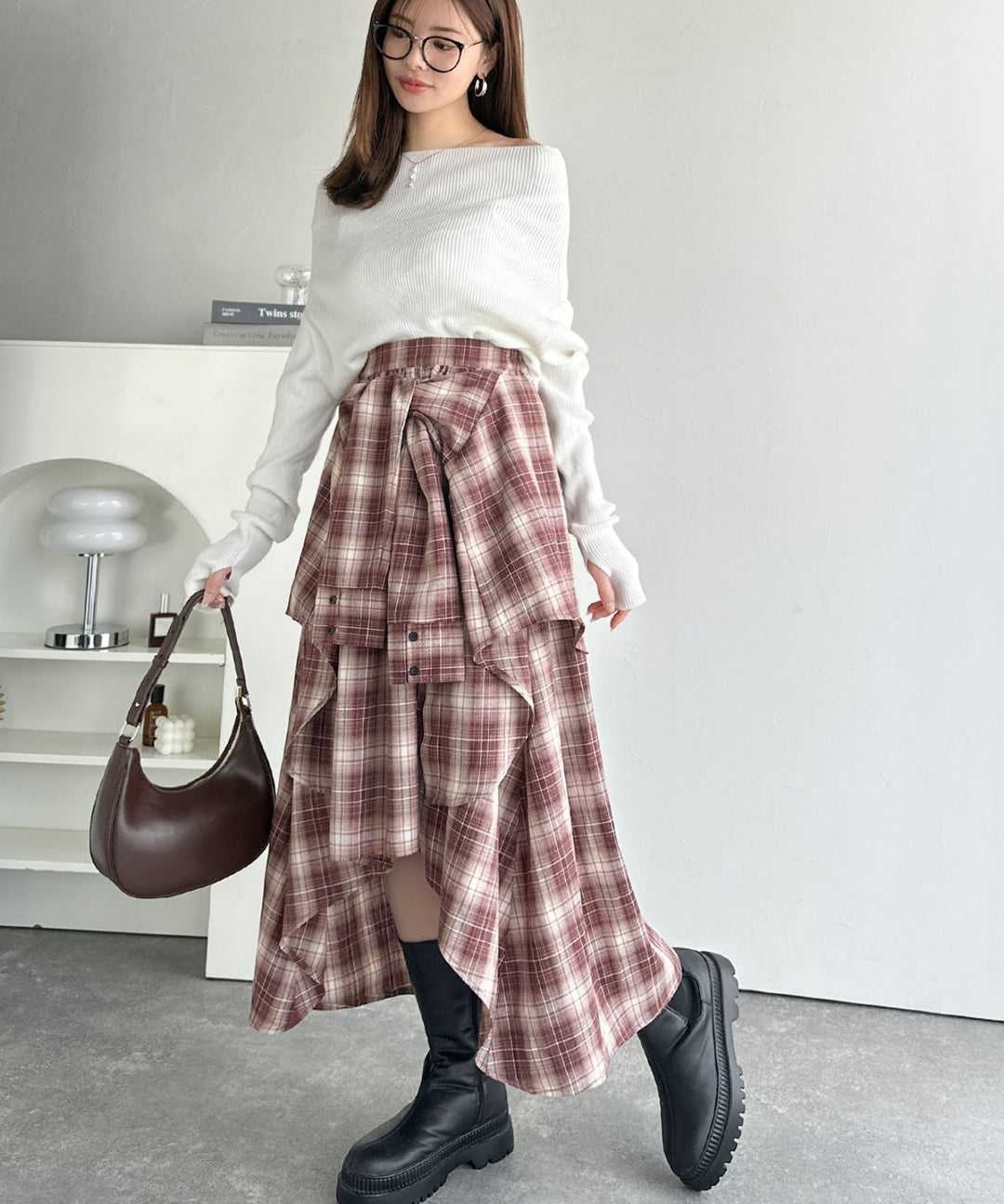 mily bilet】旬のレイヤード風スタイルが楽しめる！シャツ巻き風