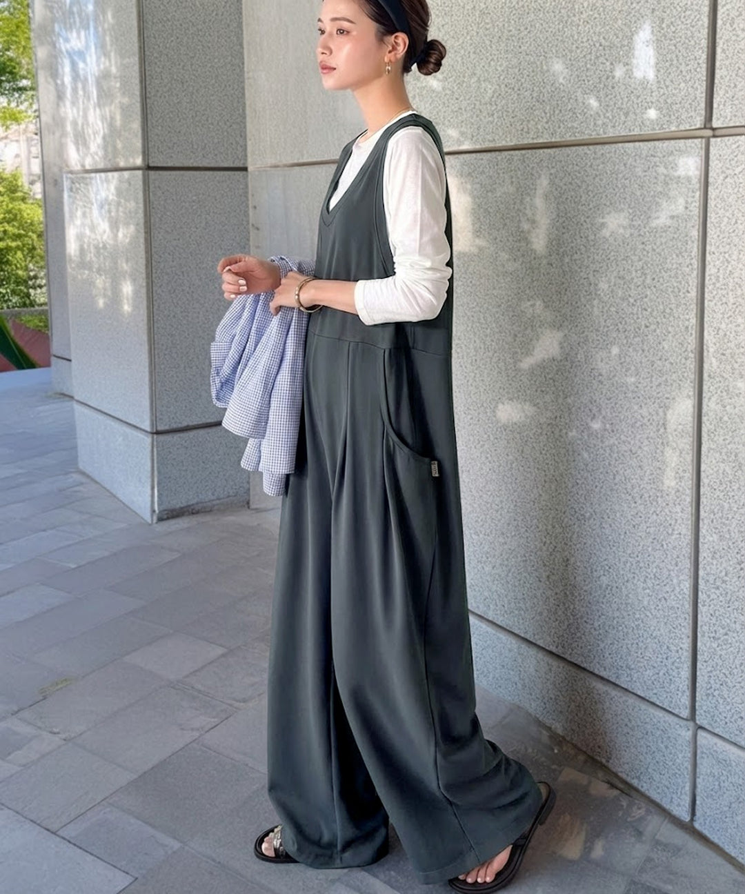 JaVaジャバコラボ》上品カットジョーゼットで大人のリラックス感♪U