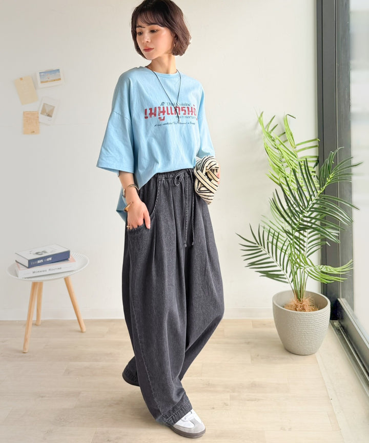JaVaジャバコラボ》ゆるっと、すらっと、今っぽい。綿100% ビッグ