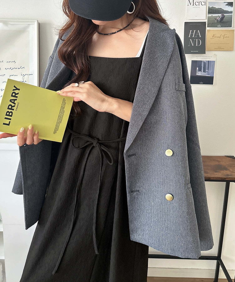 吸水速乾・防シワ機能付き】凹凸感のあるジャガードで、シンプルコーデ