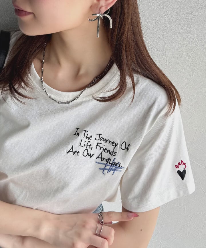 sustaina+】アートのように刺繍が映える。オーガニックコットン100