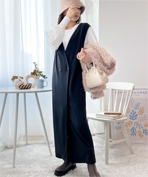 ★Christian Dior★ロングジレジャケットコートF36★ジレワンピース ☆Christian Dior☆ロングジレジャケットコートF36☆ジレワンピース