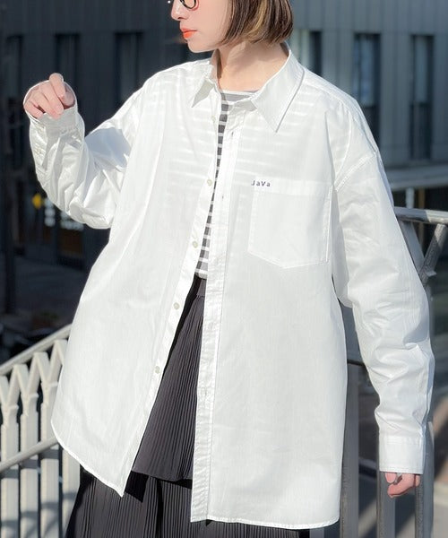 JaVaジャバ コラボ》1枚でマルチウェイ。コットン100％胸刺繍