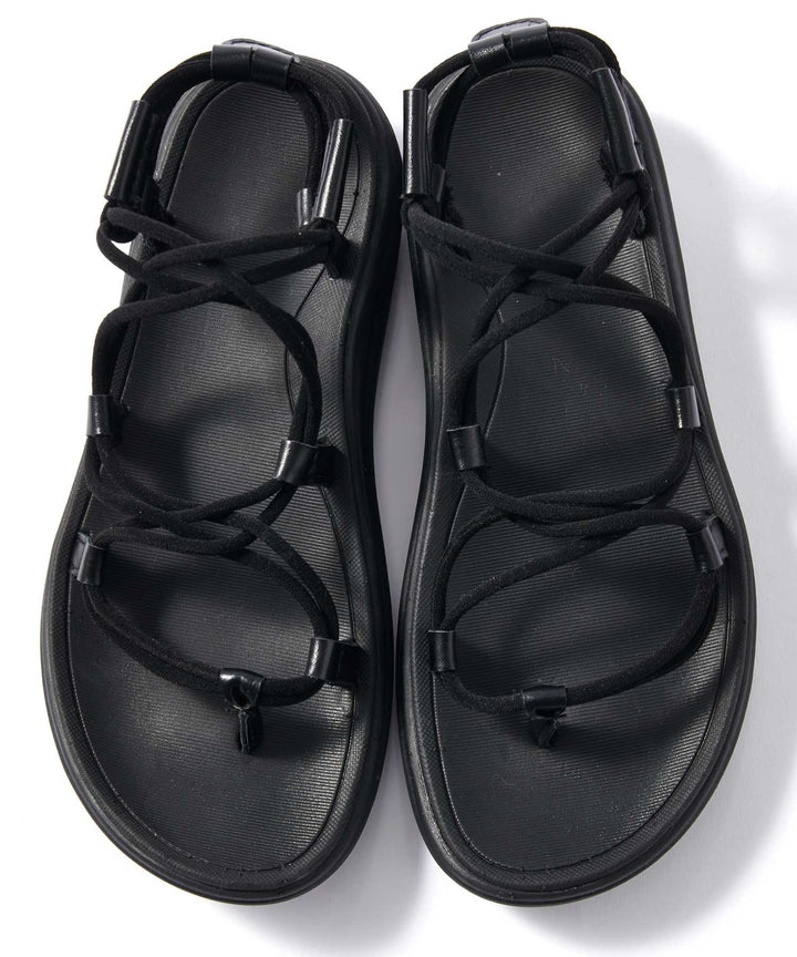 Javaジャバコラボ》 パイルストラップありフラットレースアップ