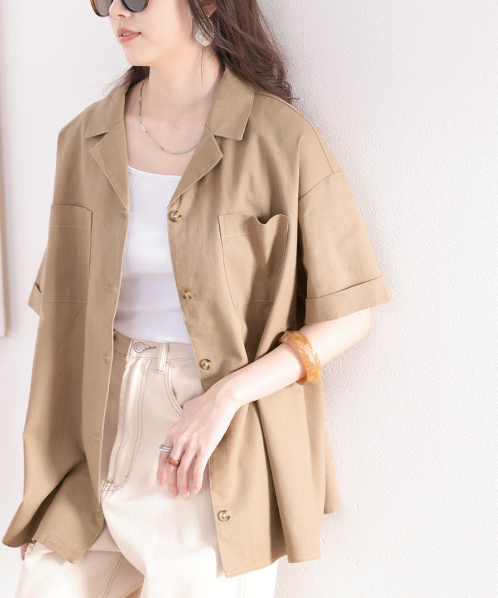 さらっと軽やか。コットンリネン開襟シャツ ce0420032 – Classical Elf さらっと軽やか。コットンリネン開襟シャツ ce0420032 – Classical Elf