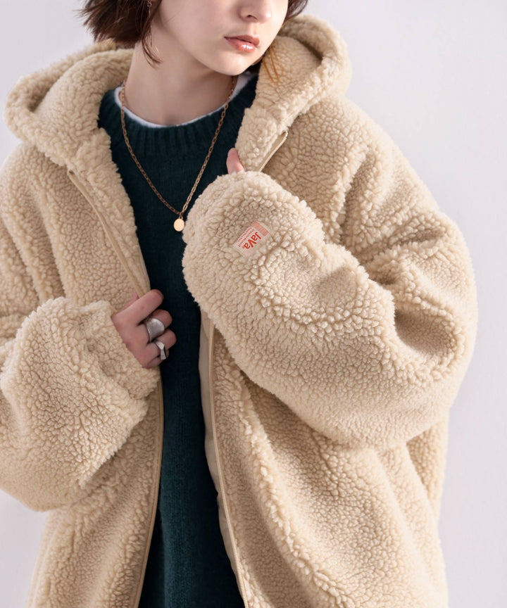 JaVa ジャバコラボ》もこもこ。JaVaワッペン付きボリュームボア