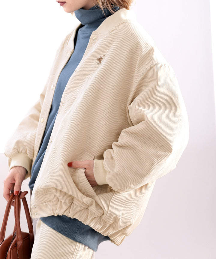 メンズライクがトレンド。暖かコーデュロイ中綿ブルゾン ce1010027