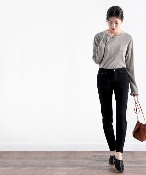 スーパーストレッチスキニー無地レギュラーデニム&チノパンツ(フル