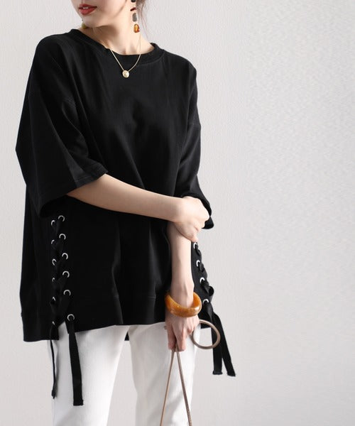 サイドレースアップ編み上げビックTシャツ clk-018 – Classical Elf